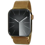 Gold Apple Watch 11 with Milanese strap - Image 3