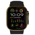 Ultra 3 Watch with Black Ocean Band 24k Gold Customized