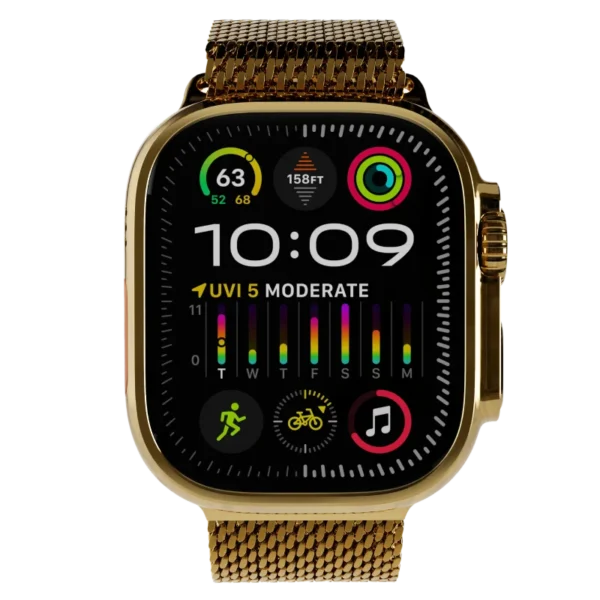 Ultra Watch 3 Titanium Milanese Loop 24k Gold Customized