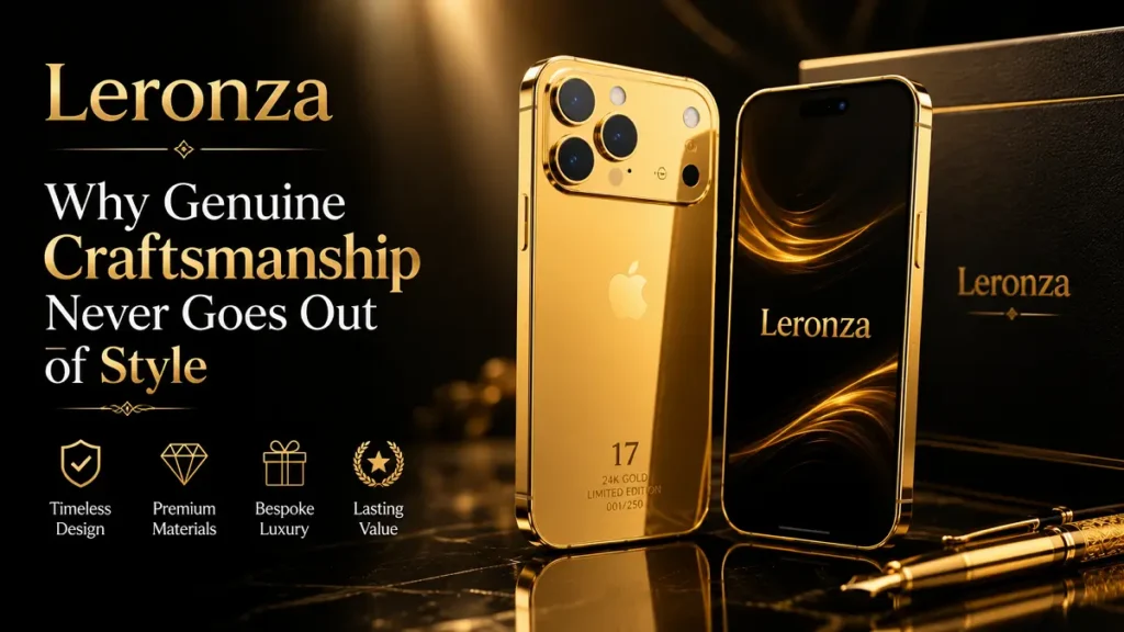 Craftsman finishing a LERONZA™ Gold iPhone by hand.