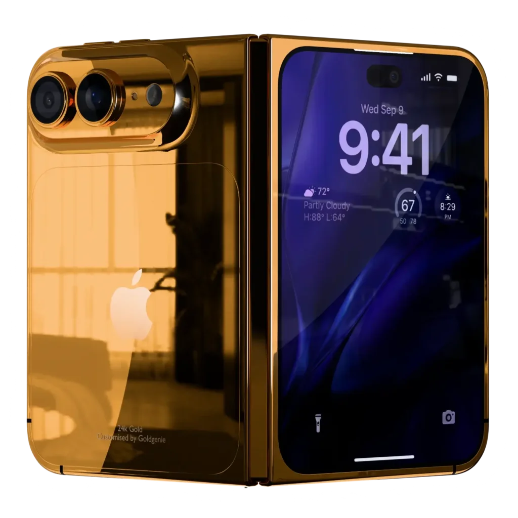 LERONZA Signature iPhone Fold in 24K Gold Finish